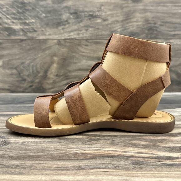 NIB Born Haidee 7M Comfort Leather Gladiator Sandals Brown - Picture 5 of 11